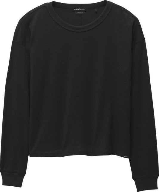 Cozy Up LS Crew - Womens - Black 1