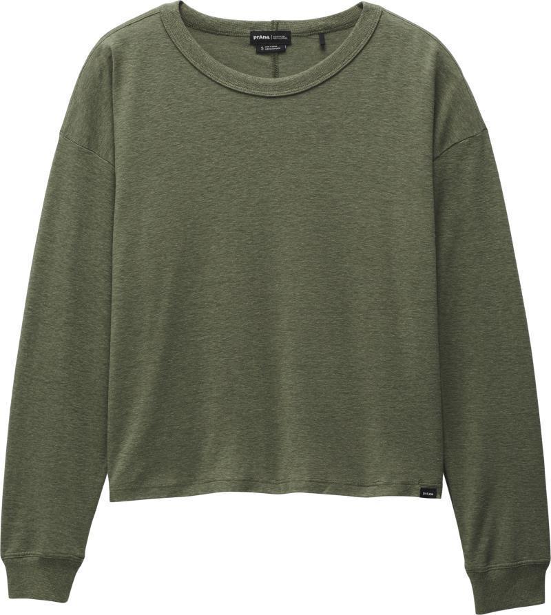 Cozy Up LS Crew - Womens - Rye Green 1