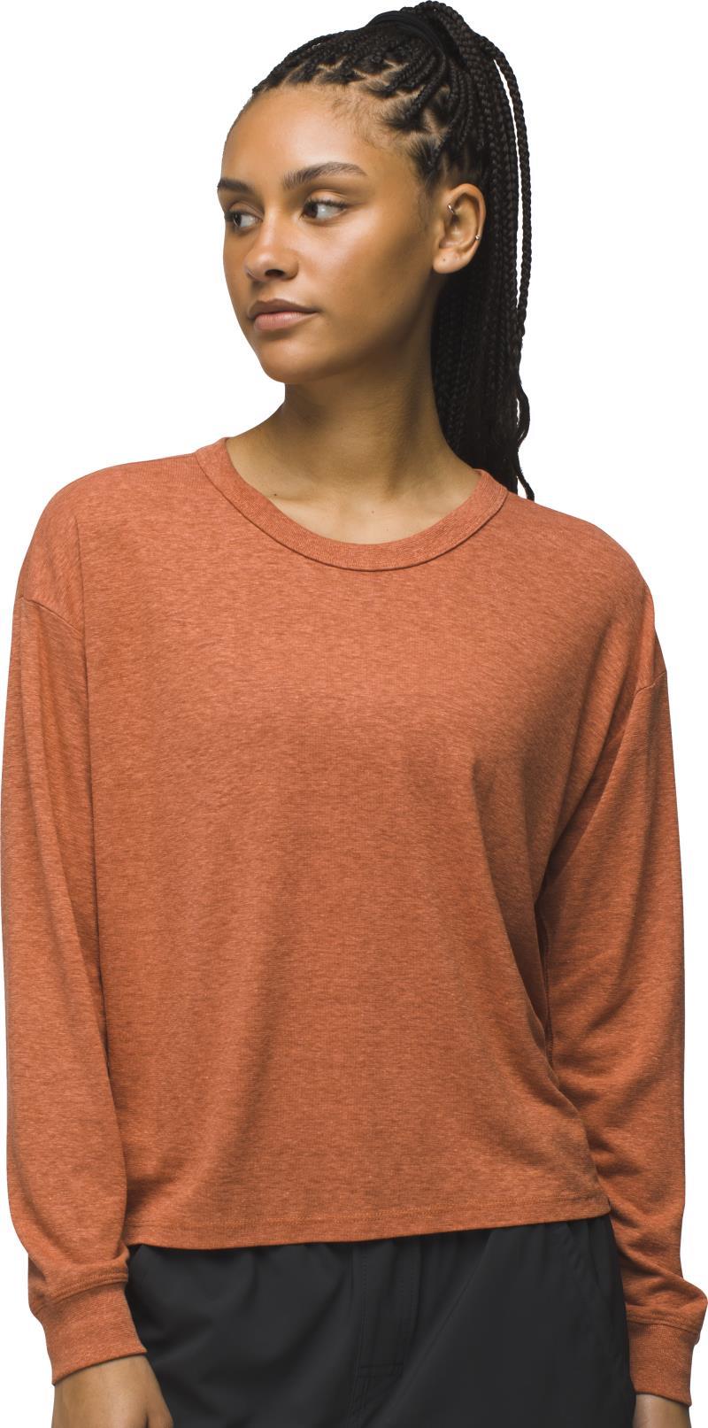 Cozy Up LS Crew - Womens - Terracotta 2