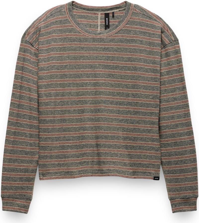 Cozy Up LS Crew - Womens - cacao stripe 1