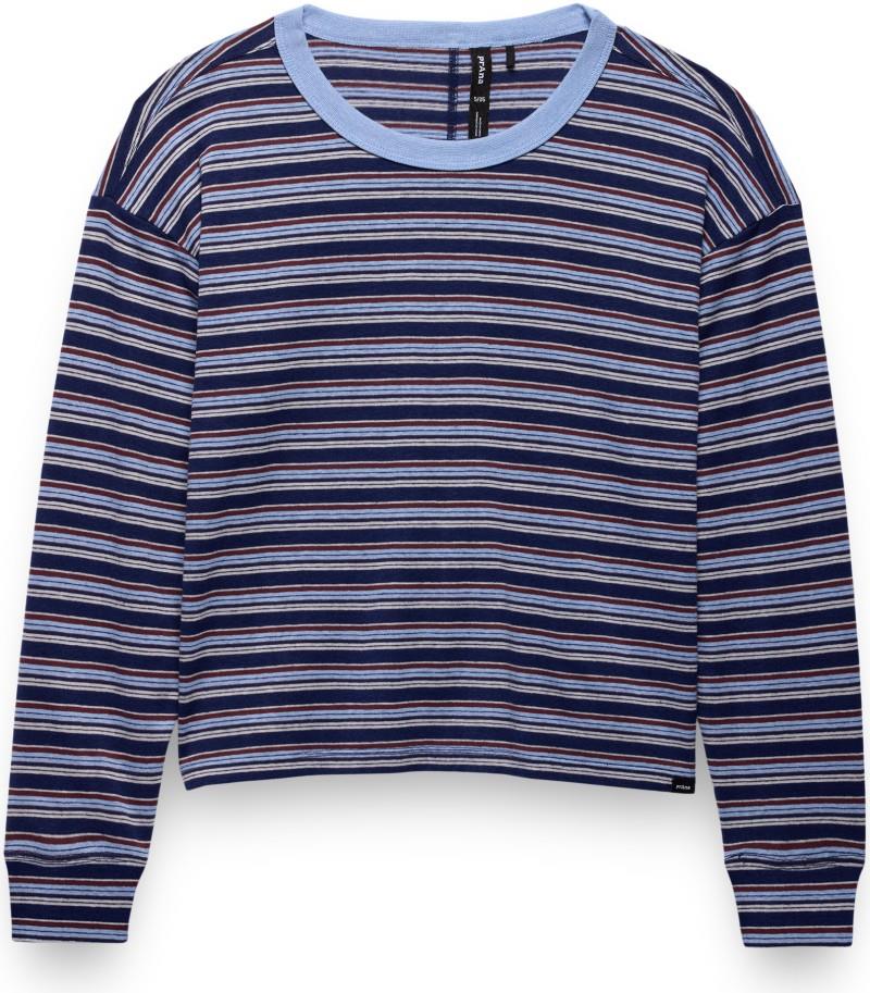 Cozy Up LS Crew - Womens - capulet blue stripe 1