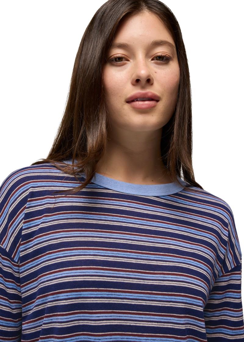 Cozy Up LS Crew - Womens - capulet blue stripe 1