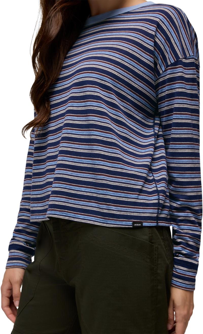 Cozy Up LS Crew - Womens - capulet blue stripe 1