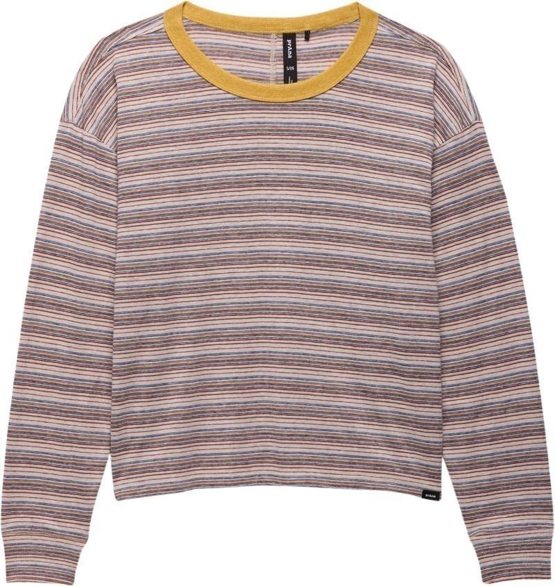Cozy Up LS Crew - Womens - dijon stripe 1