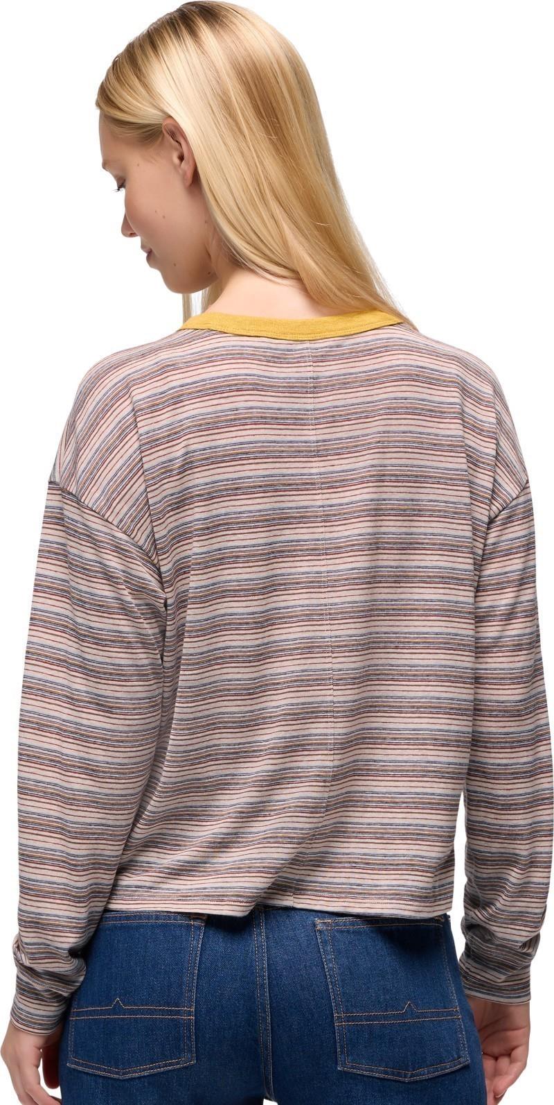 Cozy Up LS Crew - Womens - dijon stripe 1