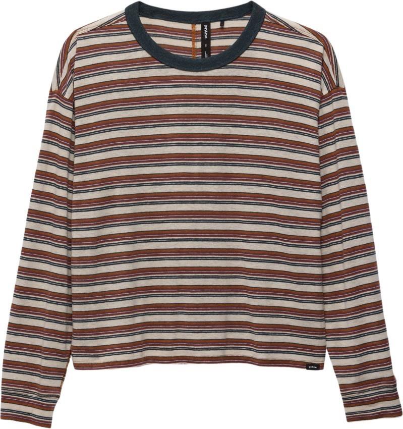 Cozy Up LS Crew - Womens - stormy night stripe 1