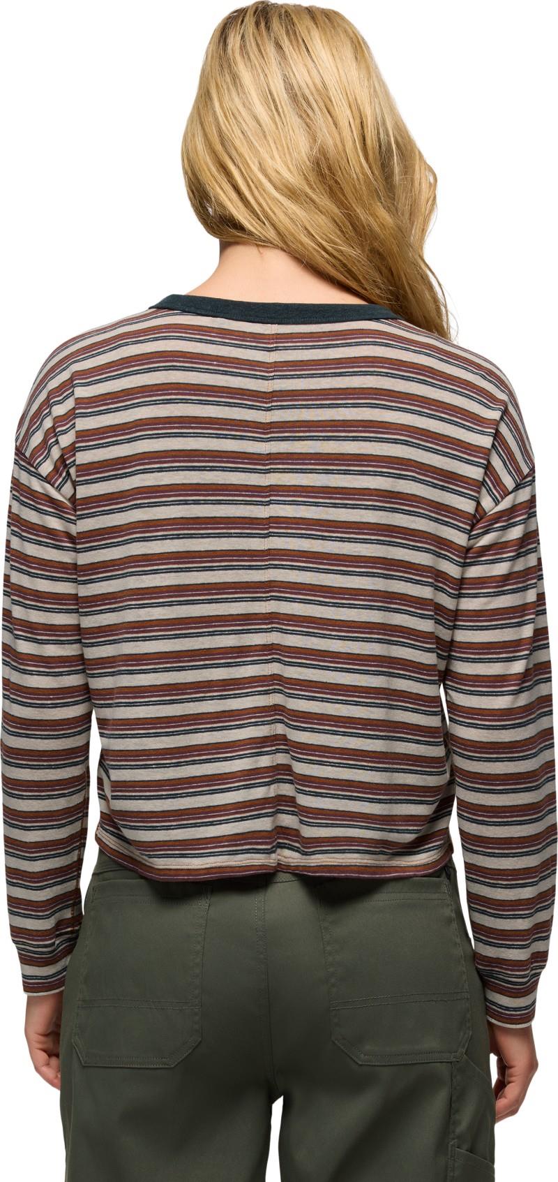 Cozy Up LS Crew - Womens - stormy night stripe 1