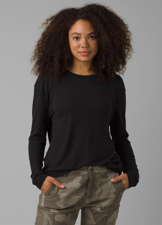 Cozy Up LS Tee - Womens - Black 1