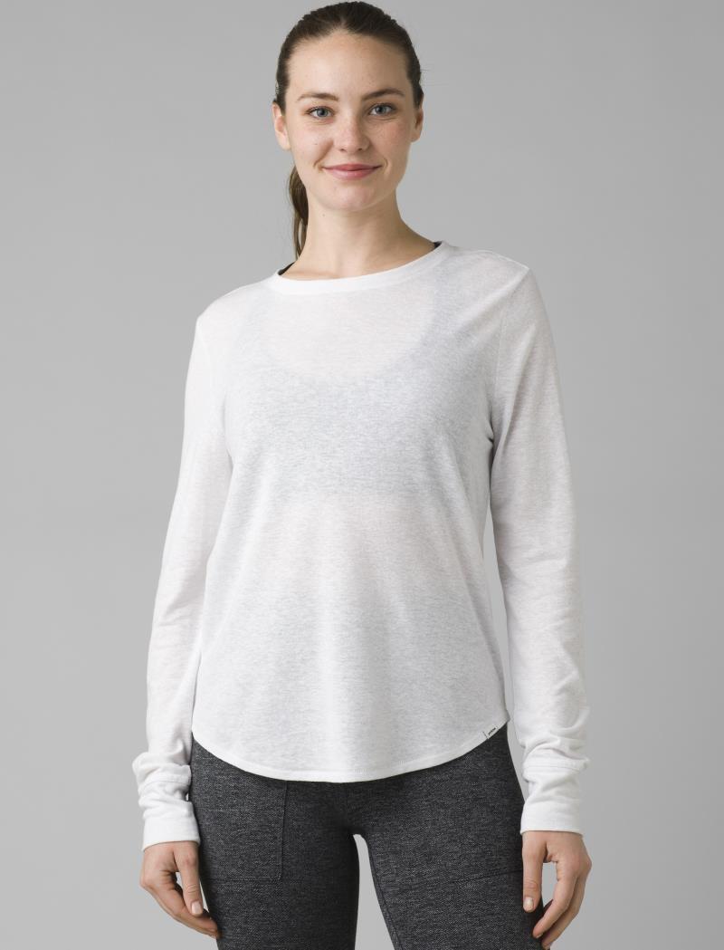 Cozy Up LS Tee - Womens - White 2