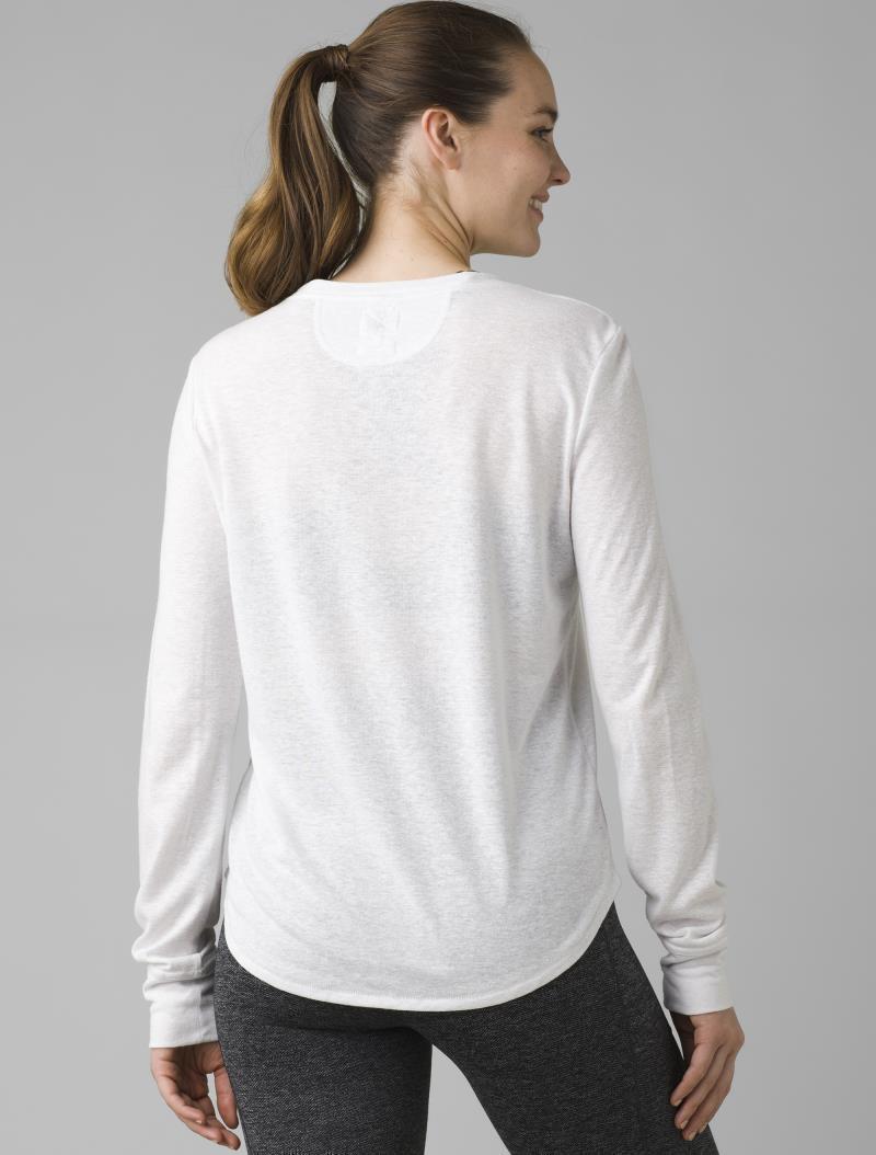 Cozy Up LS Tee - Womens - White 3