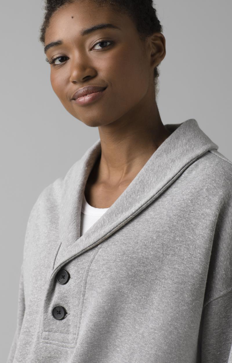 Cozy Up Michie Top - Womens - heather grey 1