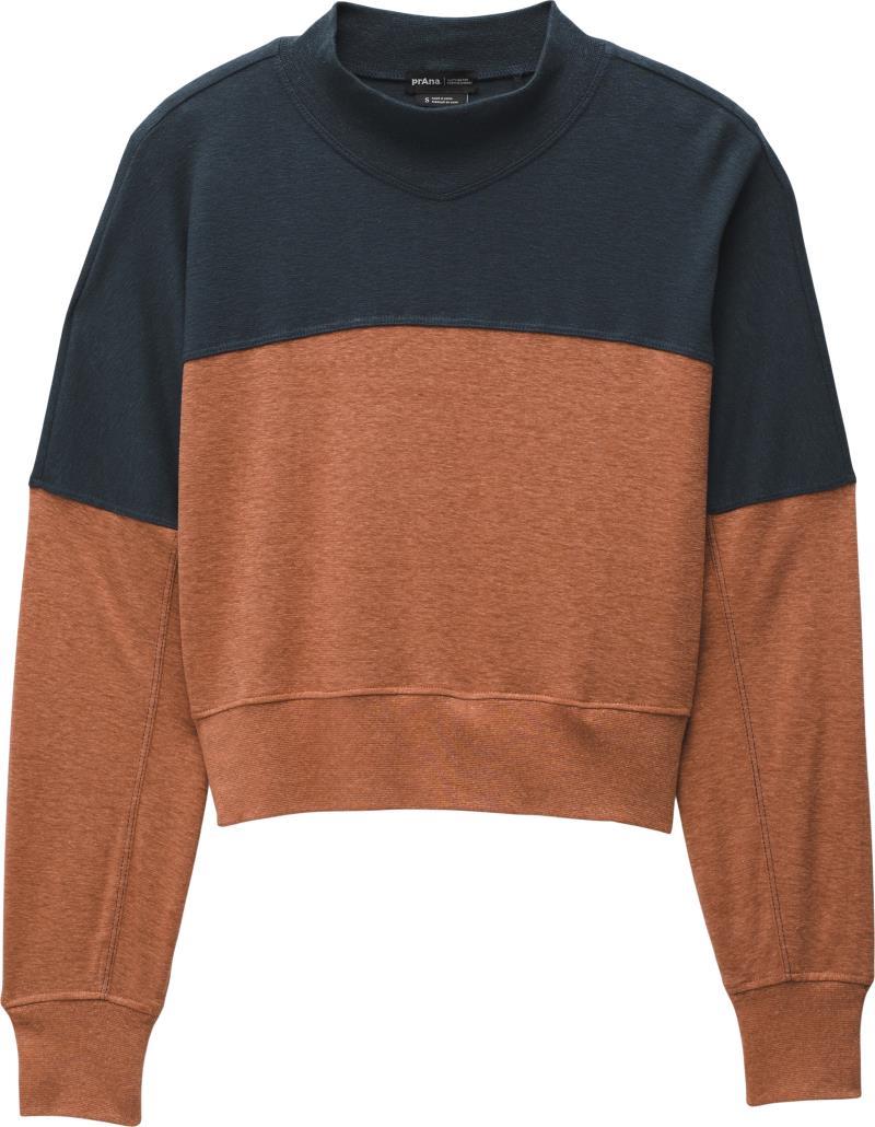 Cozy Up Mock Neck - Womens - Terracotta Block 1