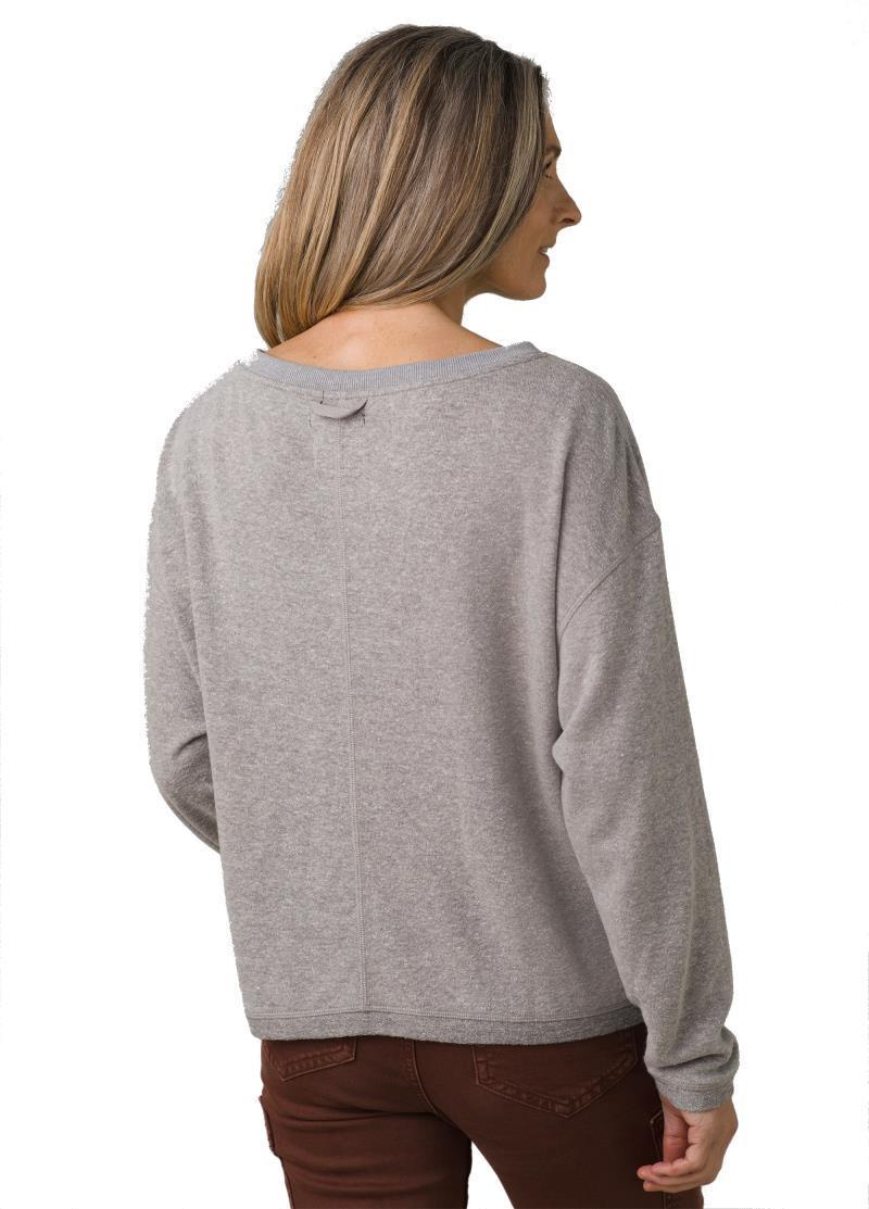 Cozy Up Polmdale Top - Womens - heather grey 1