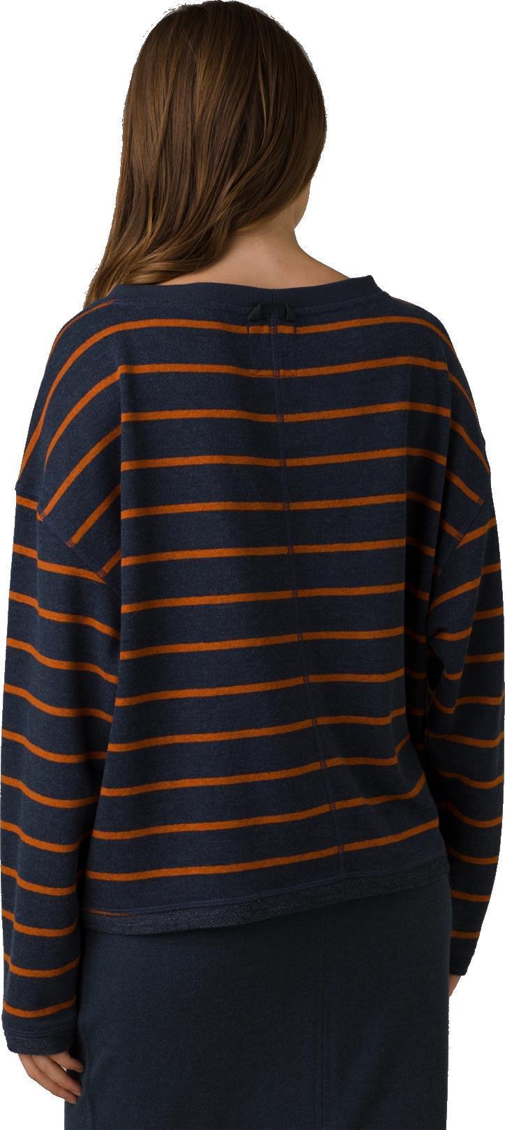 Cozy Up Polmdale Top - Womens - nautical heather stripe 1