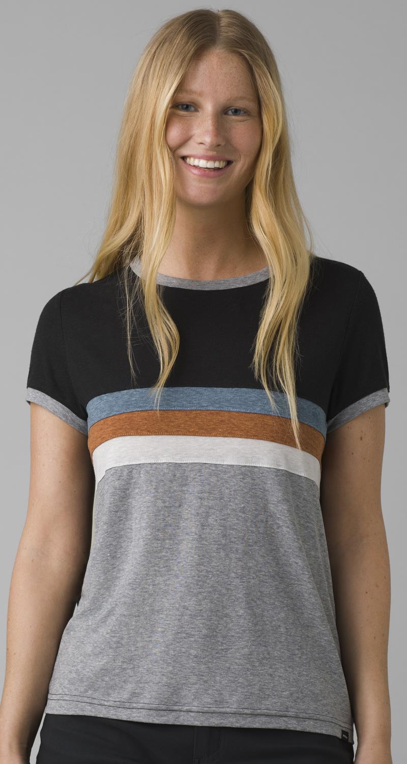 Cozy Up Ringer Tee - Womens - Black 2