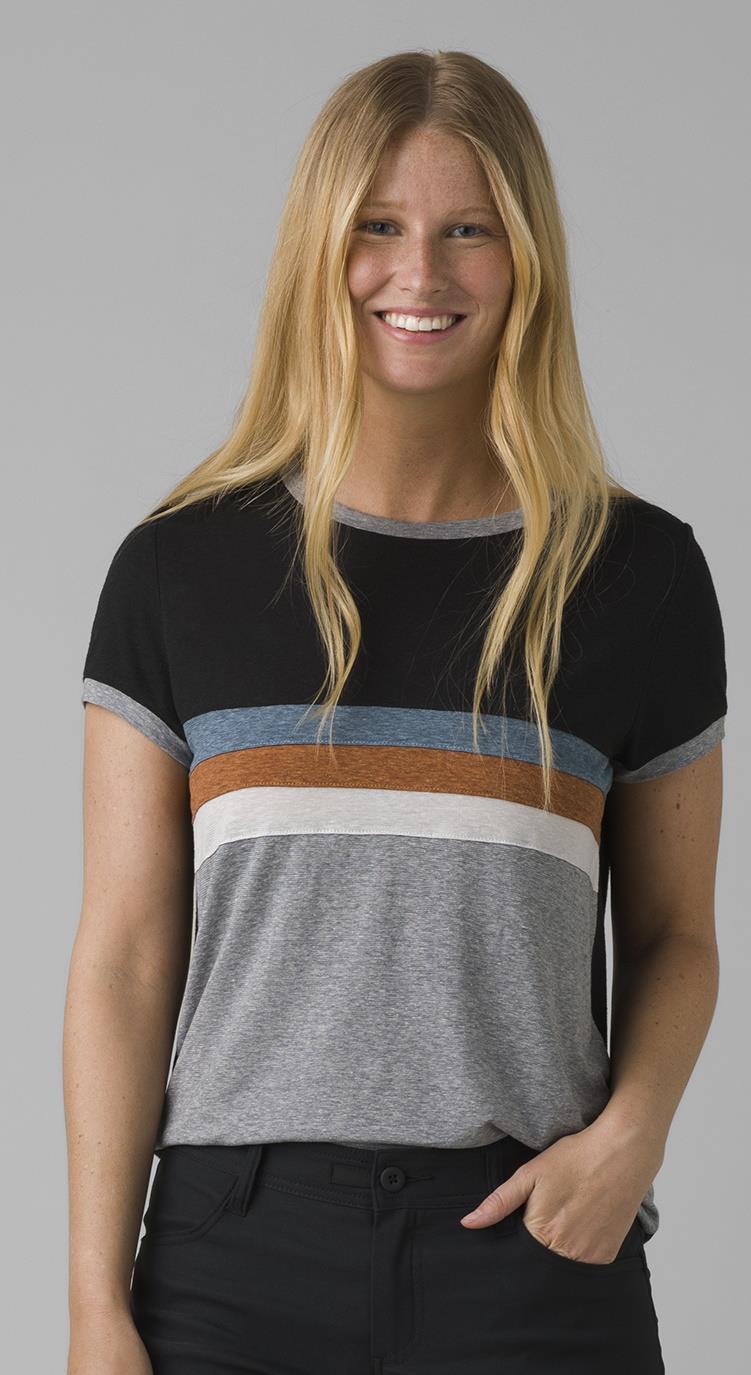 Cozy Up Ringer Tee - Womens - Black 4