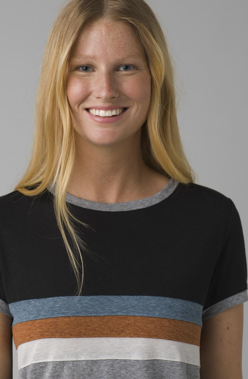 Cozy Up Ringer Tee - Womens - Black 5