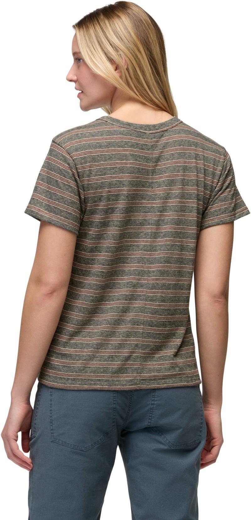Cozy Up SS Crew - Womens - cacao stripe 1