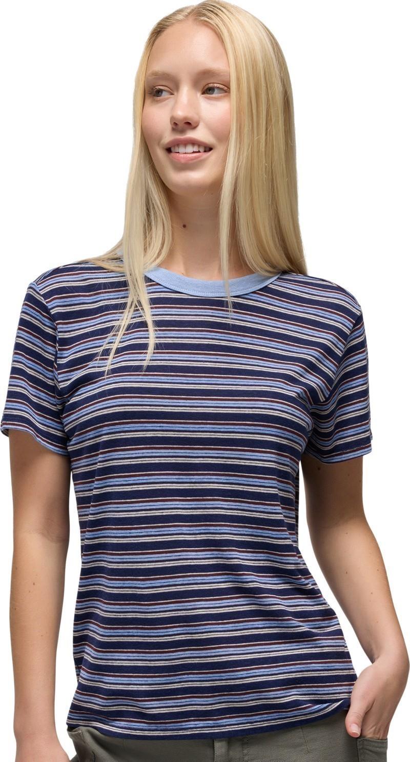 Cozy Up SS Crew - Womens - capulet blue stripe 1