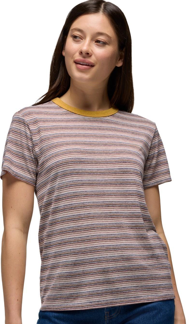 Cozy Up SS Crew - Womens - dijon stripe 1