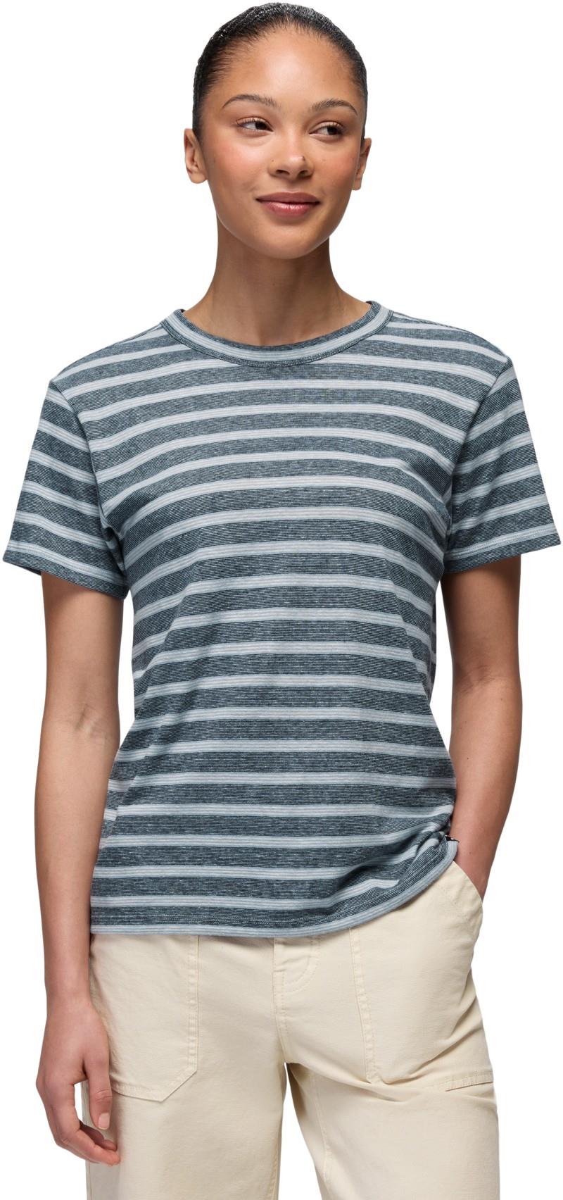 Cozy Up SS Crew - Womens - glacier skies stripe 1