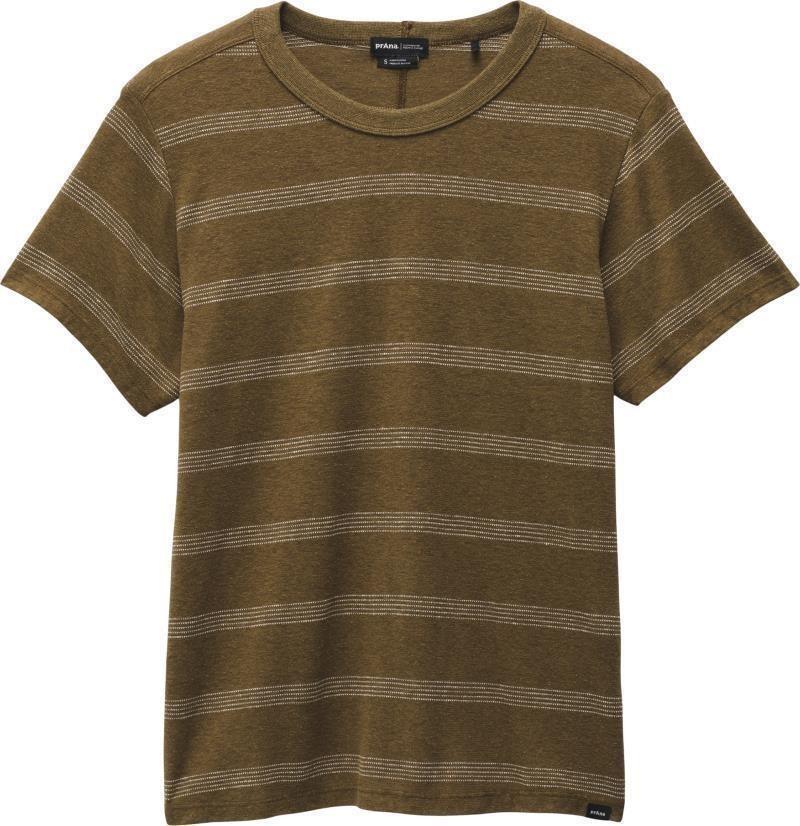 Cozy Up SS Crew - Womens - sepia stripe 1