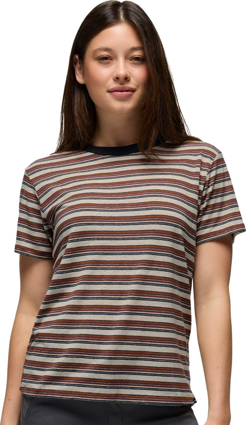 Cozy Up SS Crew - Womens - stormy night stripe 1