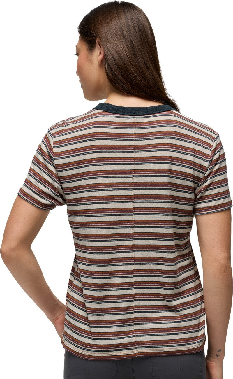 Cozy Up SS Crew - Womens - stormy night stripe 1