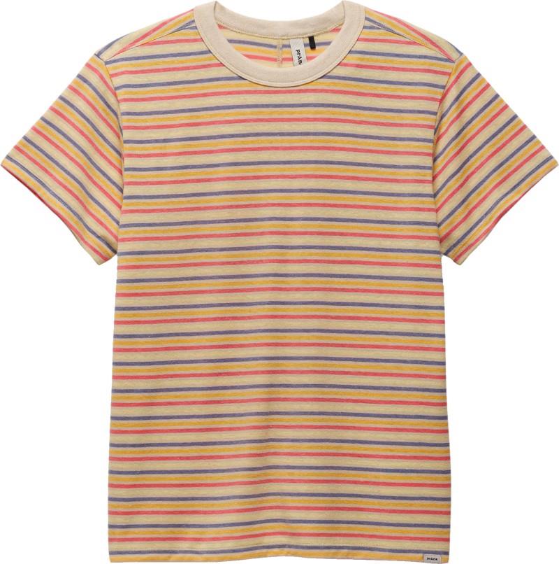 Cozy Up SS Crew - Womens - vanilla bean stripe 1