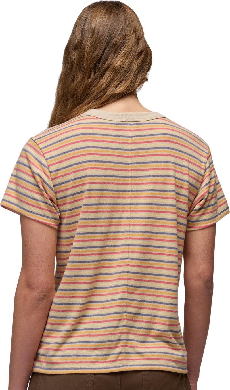 Cozy Up SS Crew - Womens - vanilla bean stripe 1