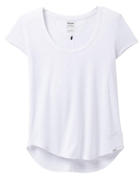Cozy Up Scoop Neck Tee - Womens - White 1