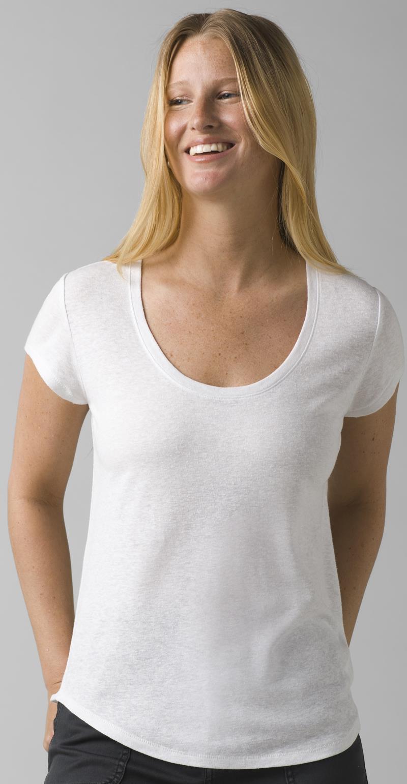 Cozy Up Scoop Neck Tee - Womens - White 2