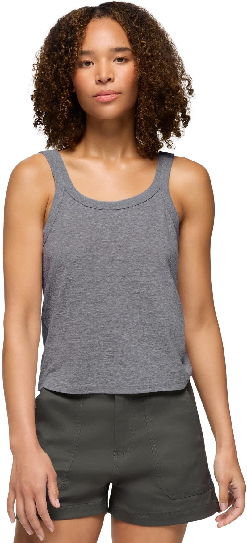 Cozy Up Scoop Tank - Womens - heather grey 1