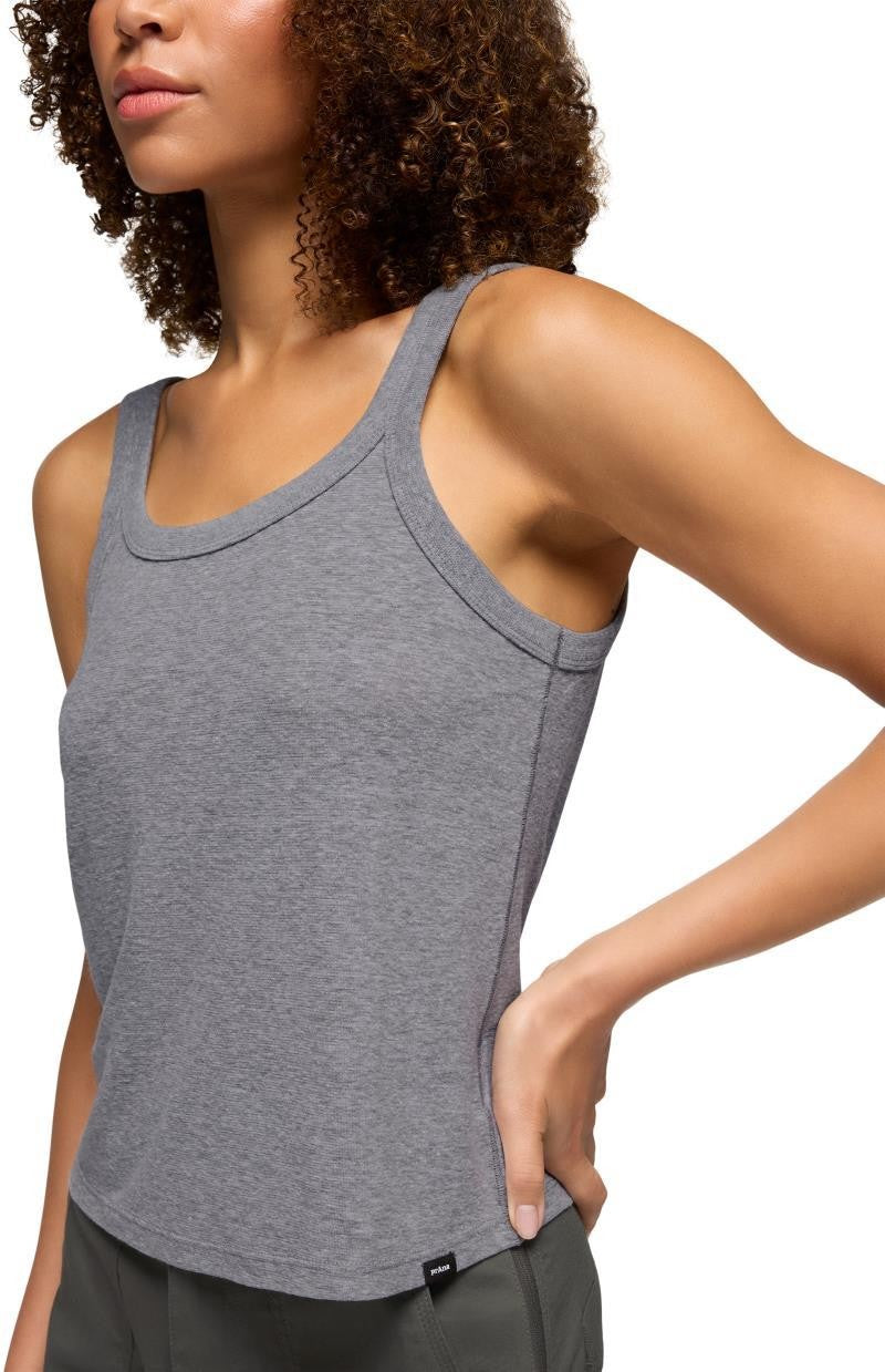 Cozy Up Scoop Tank - Womens - heather grey 1