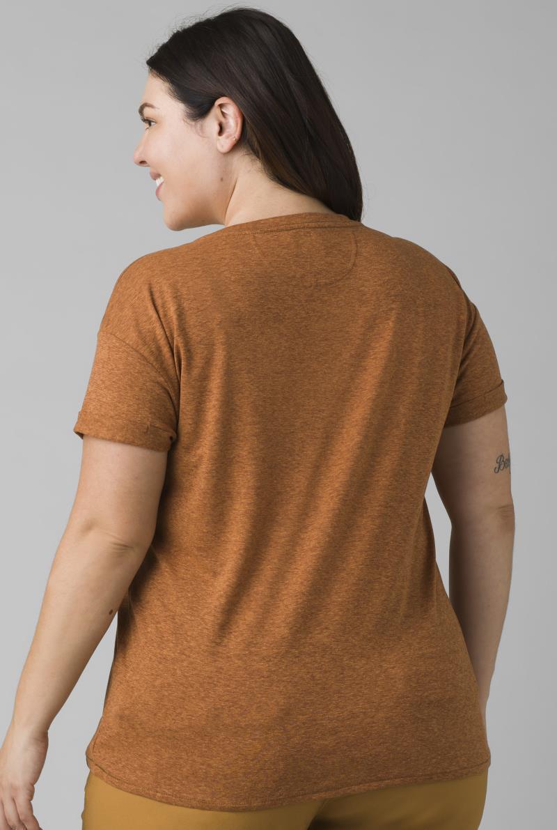 Cozy Up T-Shirt Plus - Womens - Dark Ale Heather 3