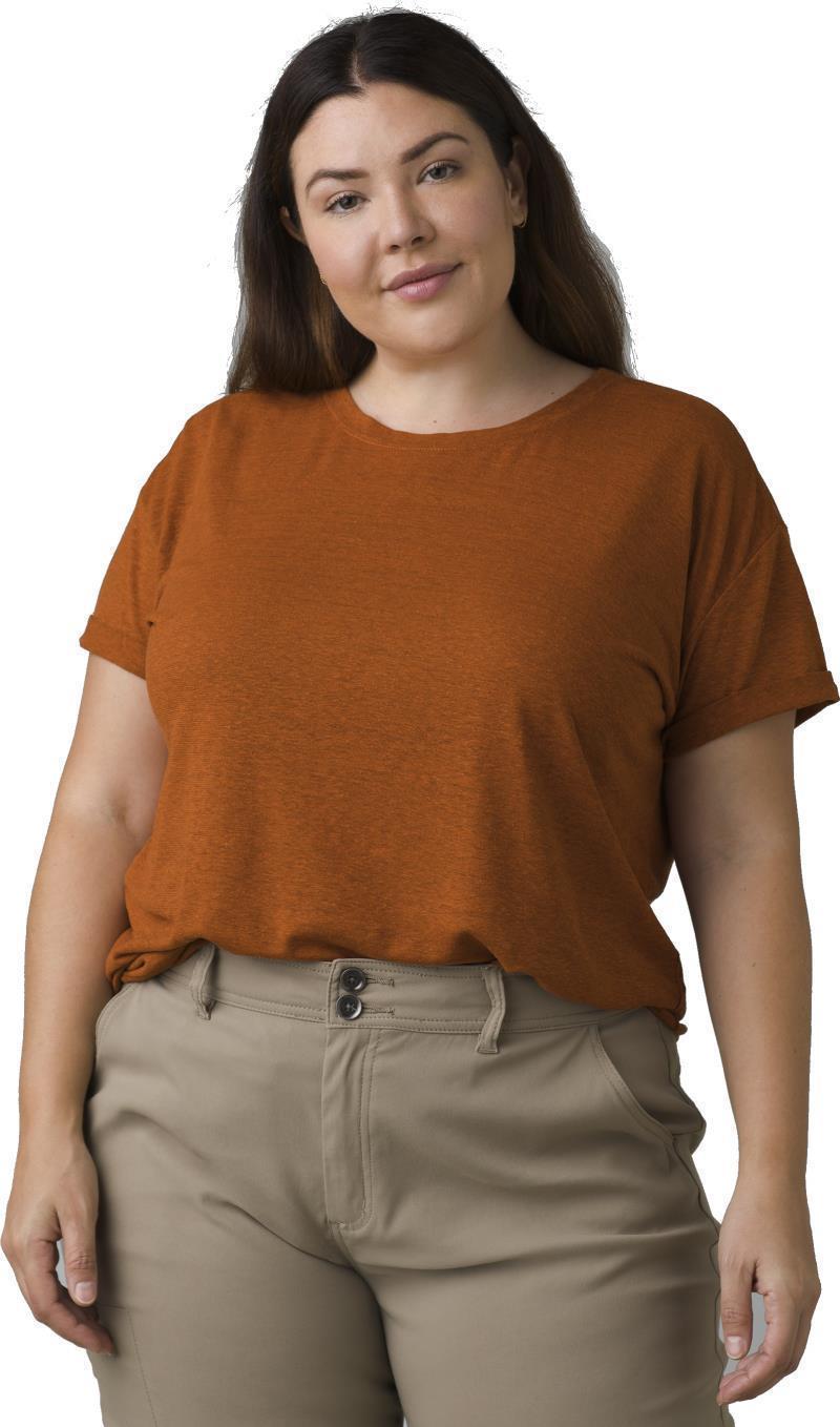 Cozy Up T-Shirt Plus - Womens - Gingerbread Heather 1