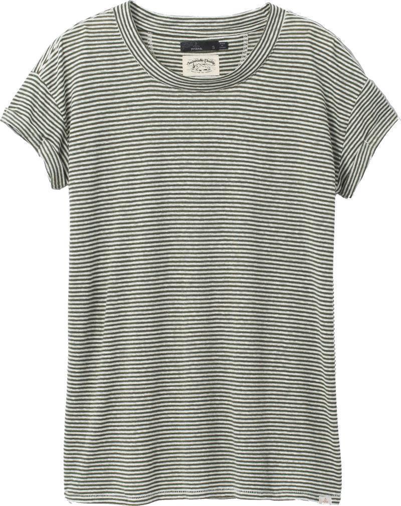 Cozy Up T-Shirt Plus - Womens - Kale Heather Stripe 1