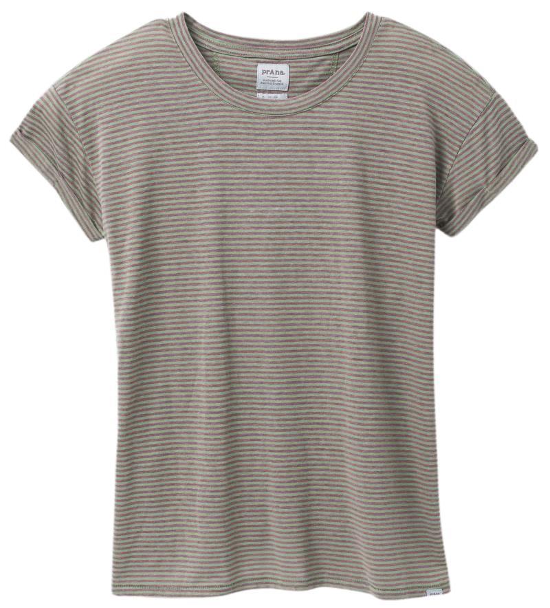 Cozy Up T-Shirt Plus - Womens - Sage Brush Stripe 1