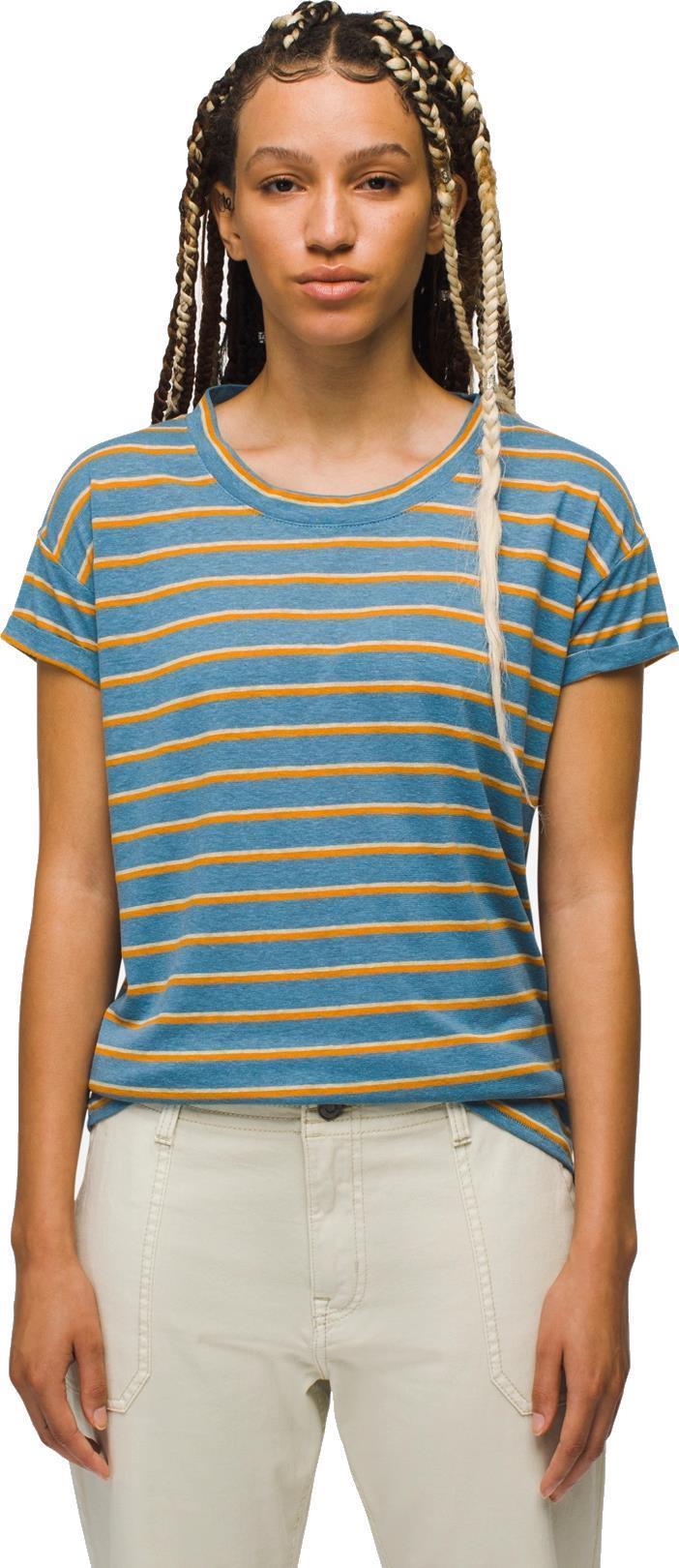 Cozy Up T-Shirt - Womens - High Tide Stripe 2
