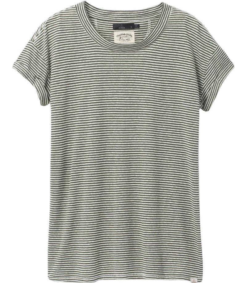 Cozy Up T-Shirt - Womens - kale heather stripe 1