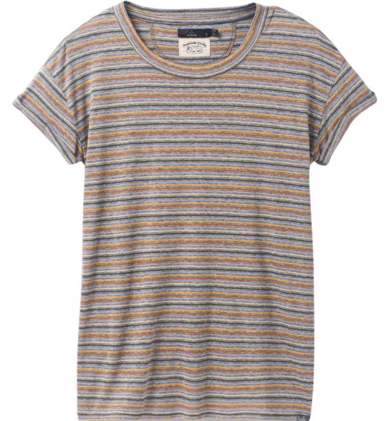 Cozy Up T-Shirt - Womens - rainbow stripe 1