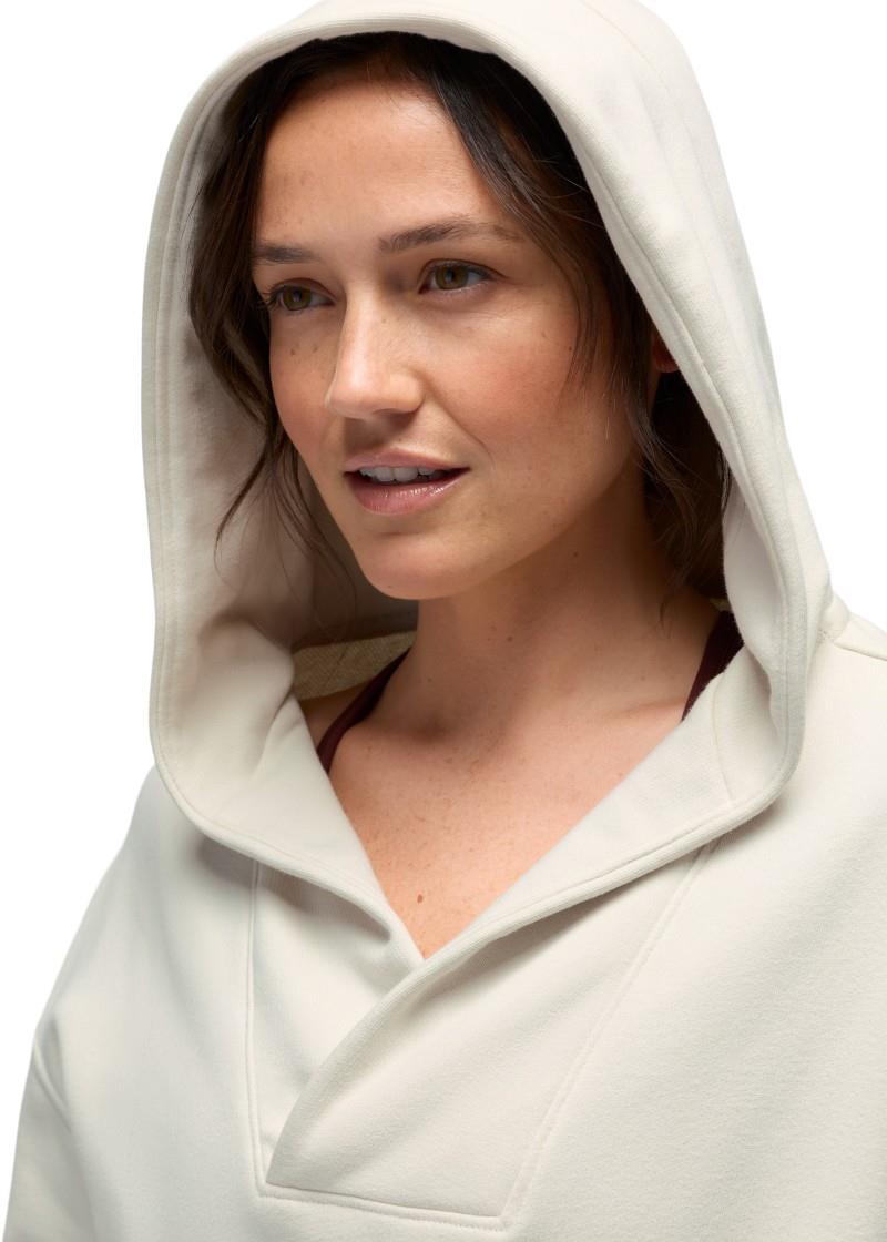 DreamTerry V-Neck Hoodie - Womens - beach pebble 1