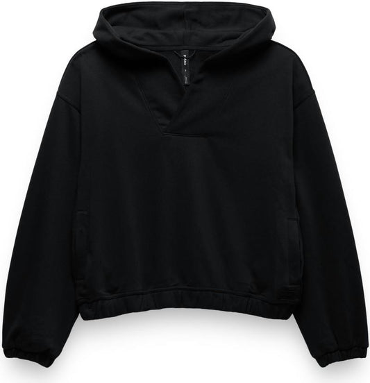 DreamTerry V-Neck Hoodie - Womens - black 1