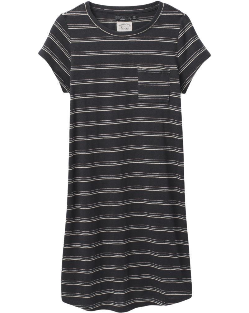 Elana Cozy Up Dress - black stripe 1