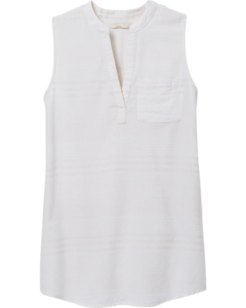 Emery Run Tunic - Womens - soft white stripe 1