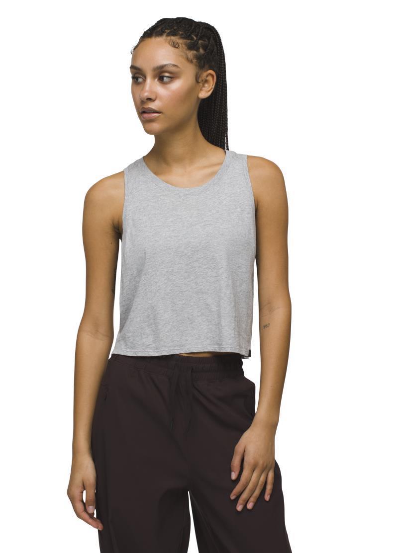 Everyday Crop Tank - Womens - Heather Grey 2