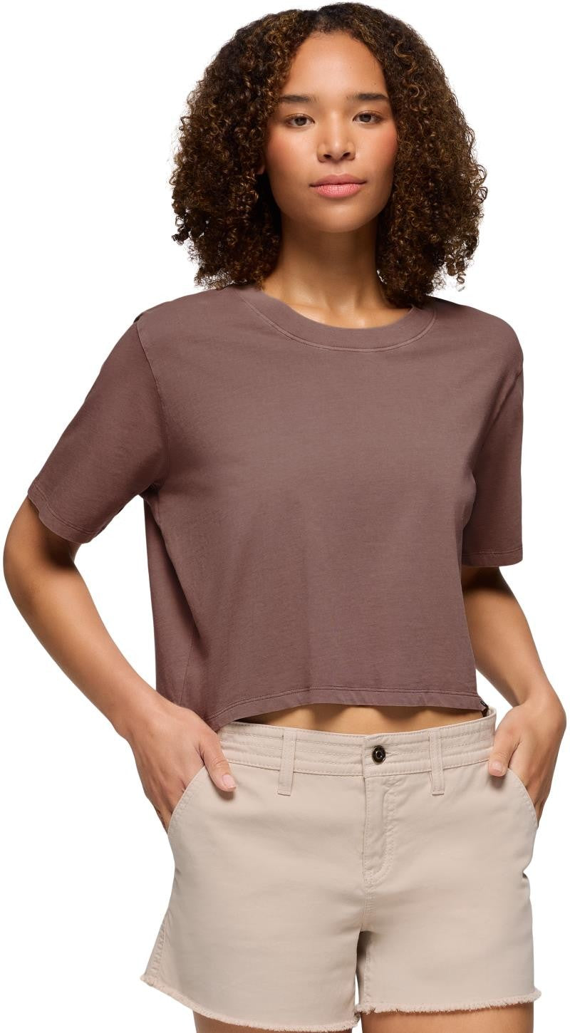 Everyday Crop Tee - Womens - carob 1