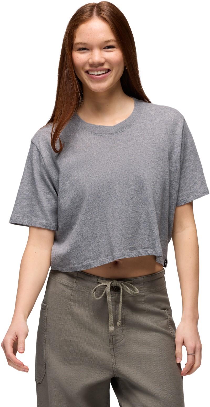 Everyday Crop Tee - Womens - medium heather grey 1
