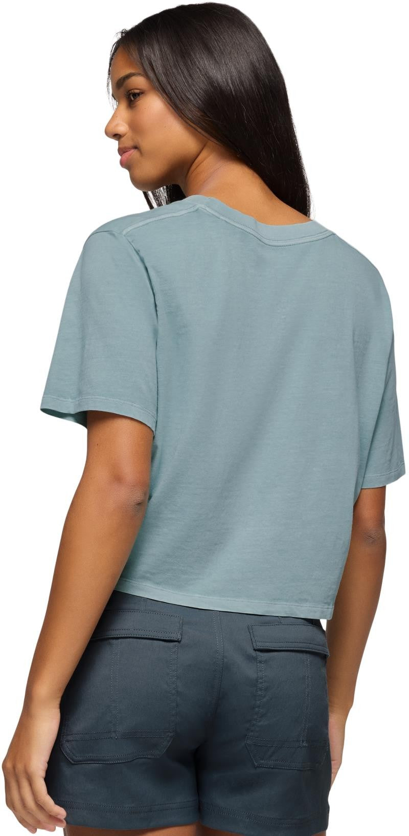 Everyday Crop Tee - Womens - saltwater 1