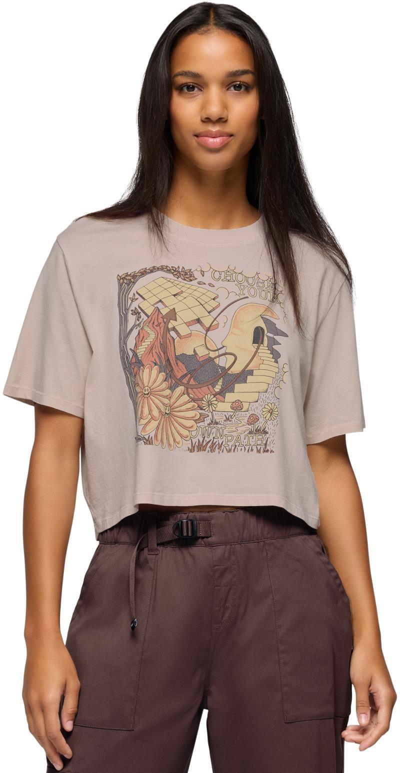 Everyday Graphic Crop tee - Womens - almond mind eraser 1